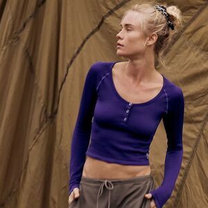 FP Movement by Free People Purple Long Sleeve Top
